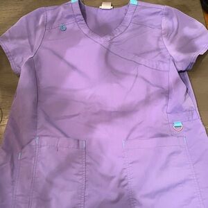 Scrubstar Purple Short Sleeve Top